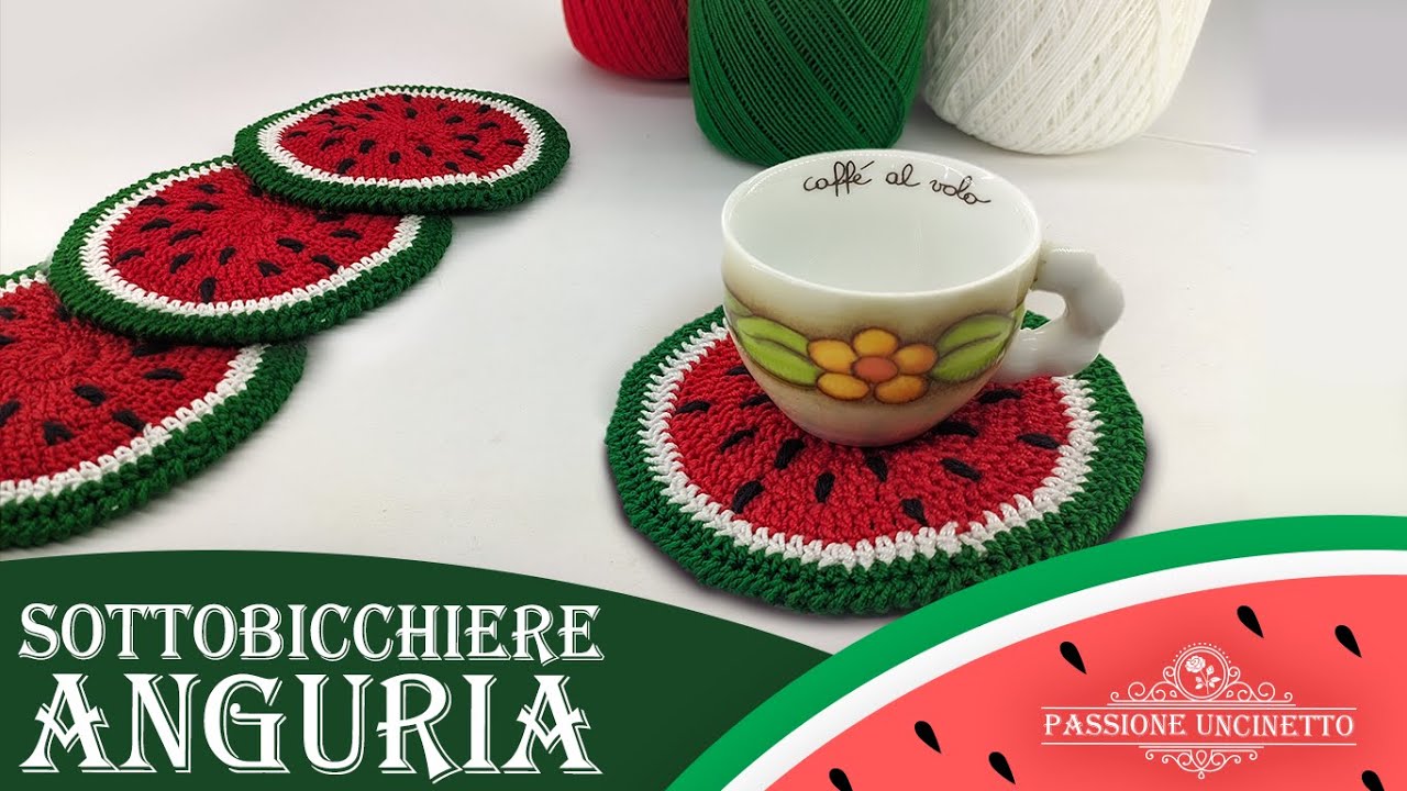 TUTORIAL: Sottobicchiere/ Presina Anguria 🍉