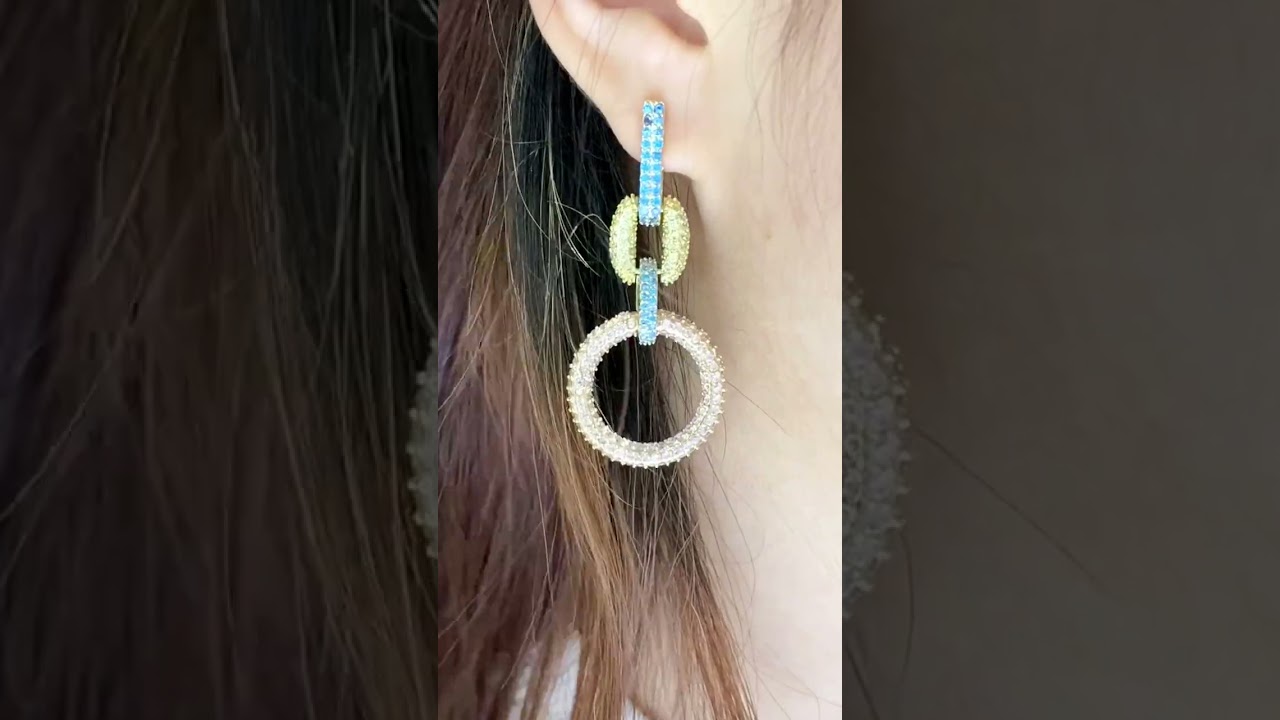 Colorful Candy Design Round Earrings - Monarjew #shorts