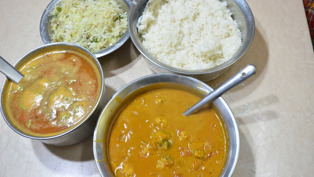 Paruppu Urundai Kuzhambu | Pineapple Rasam | Cabbage Fry | Lunch Menu - 4