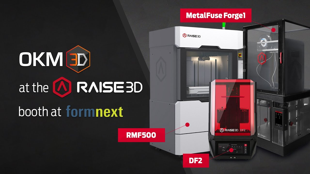 Formnext 2023 with Raise3D - RMF500, DF2 DLP resin printer and the Forge1 in the MetalFuse set