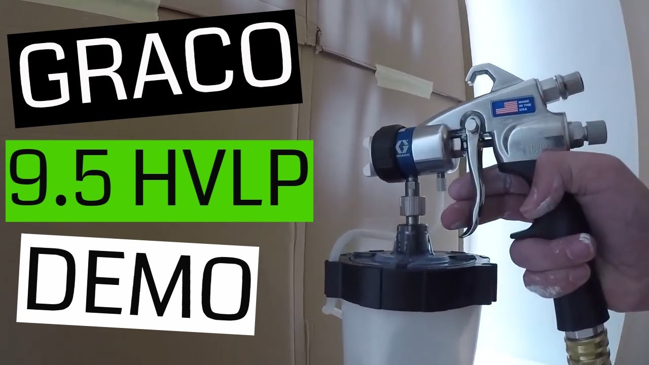 Graco 9.5 HVLP Finish Pro Sprayer Demo. Spraying Doors + upside down