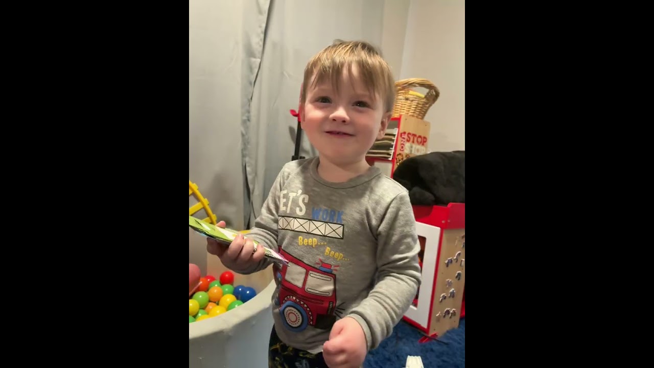 Mommy’s smart boy! He’s not even two