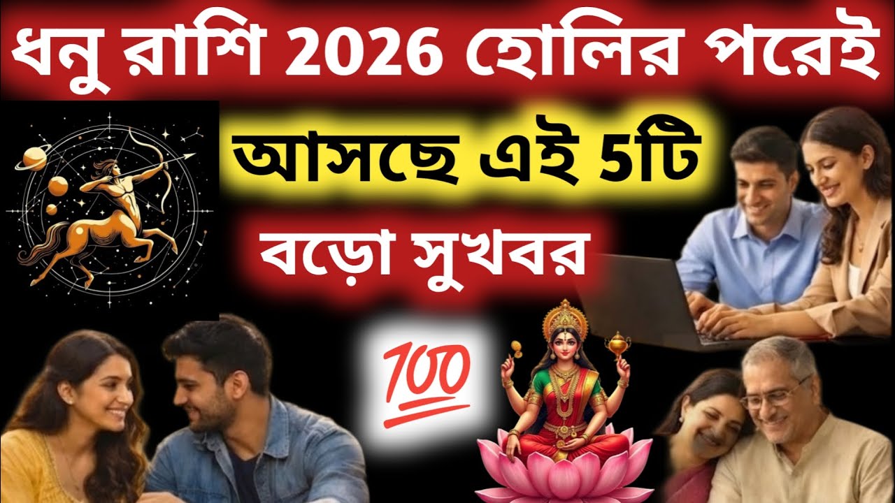 ধনু রাশি 2026: হঠাৎ বড় সুখবর আসছে আপনার জীবনে!Dhanu Rashi 2026 | Sagittarius 2026