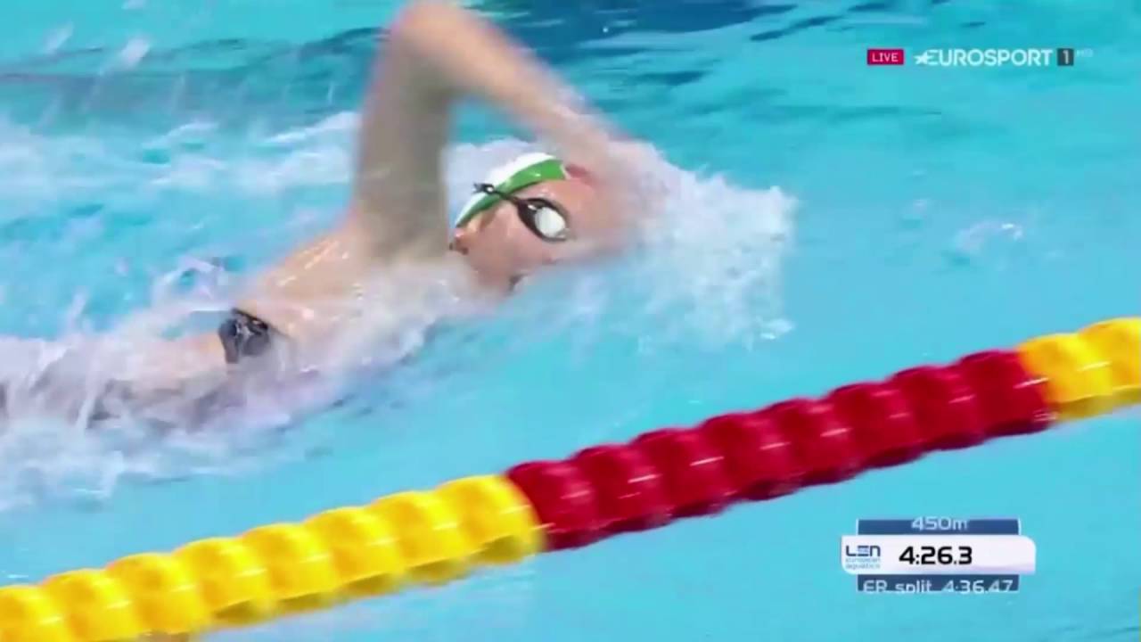Boglarka Kapas Wins Women's 800m Freestyle Final LEN European Swimming Championships London 2016
