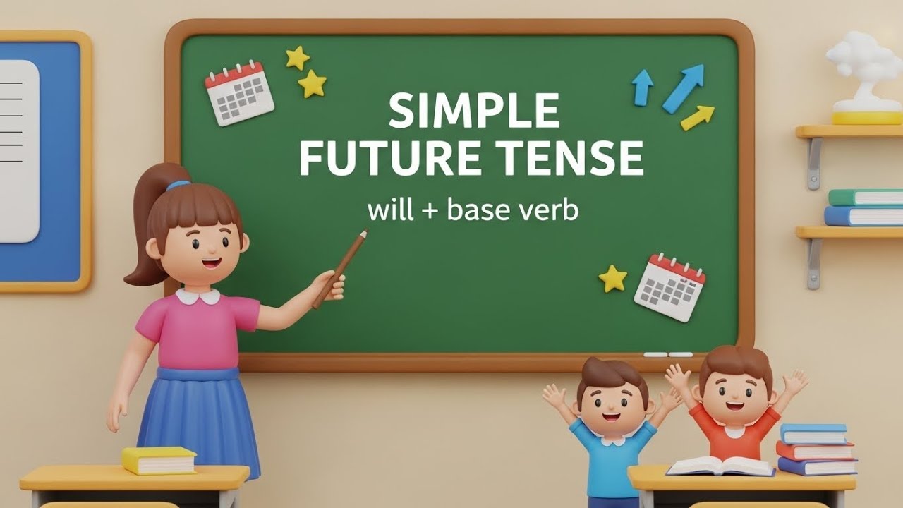 Simple Future Tense for Kids | Easy English Grammar Cartoon Lesson | Will & Shall Explained