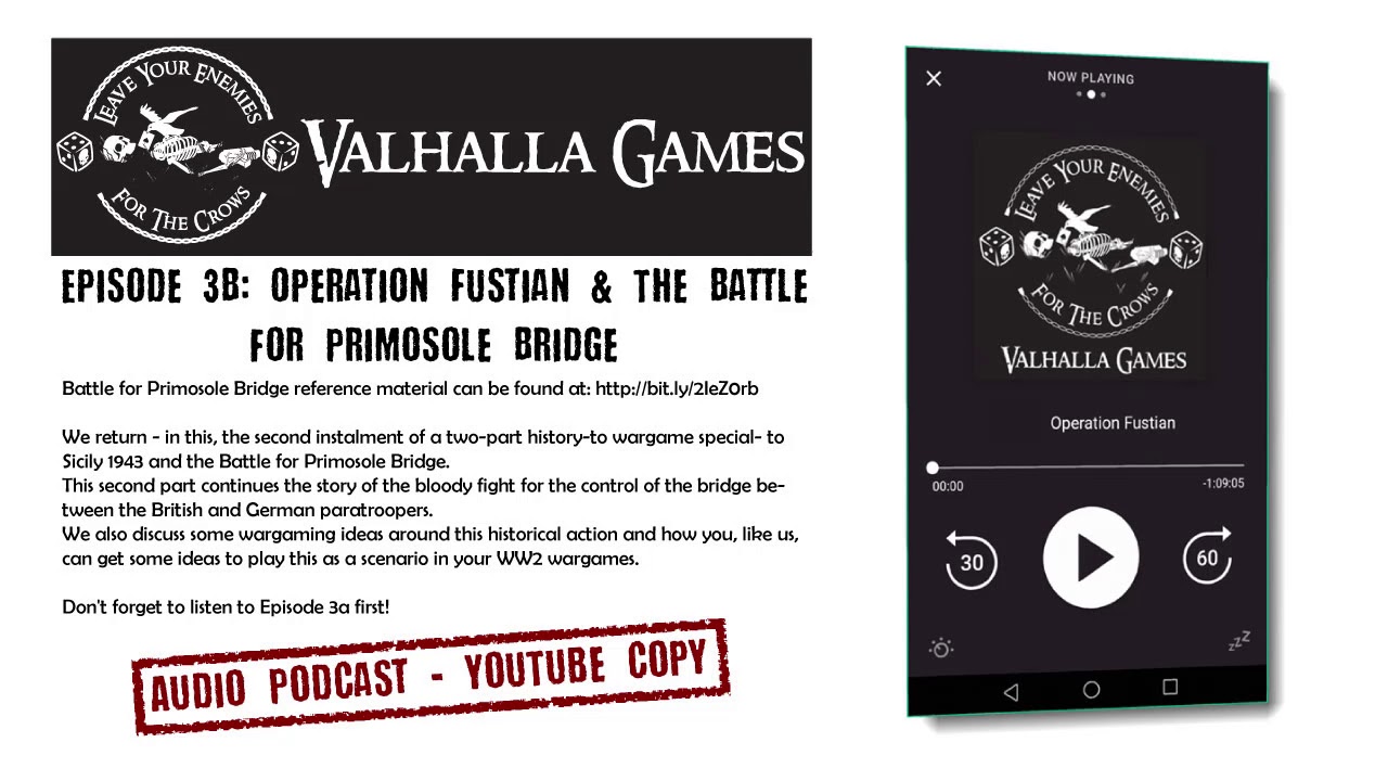 Valhallagames podcast EP3b - Operation Fustian & The Battle for Primosole Bridge