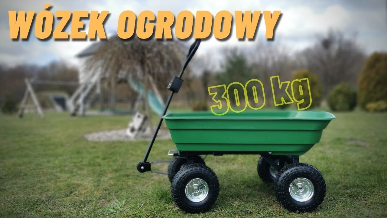 WÓZEK OGRODOWY ZAMIAST TACZKI - ładowność do 300kg - instrukcja montażu i test