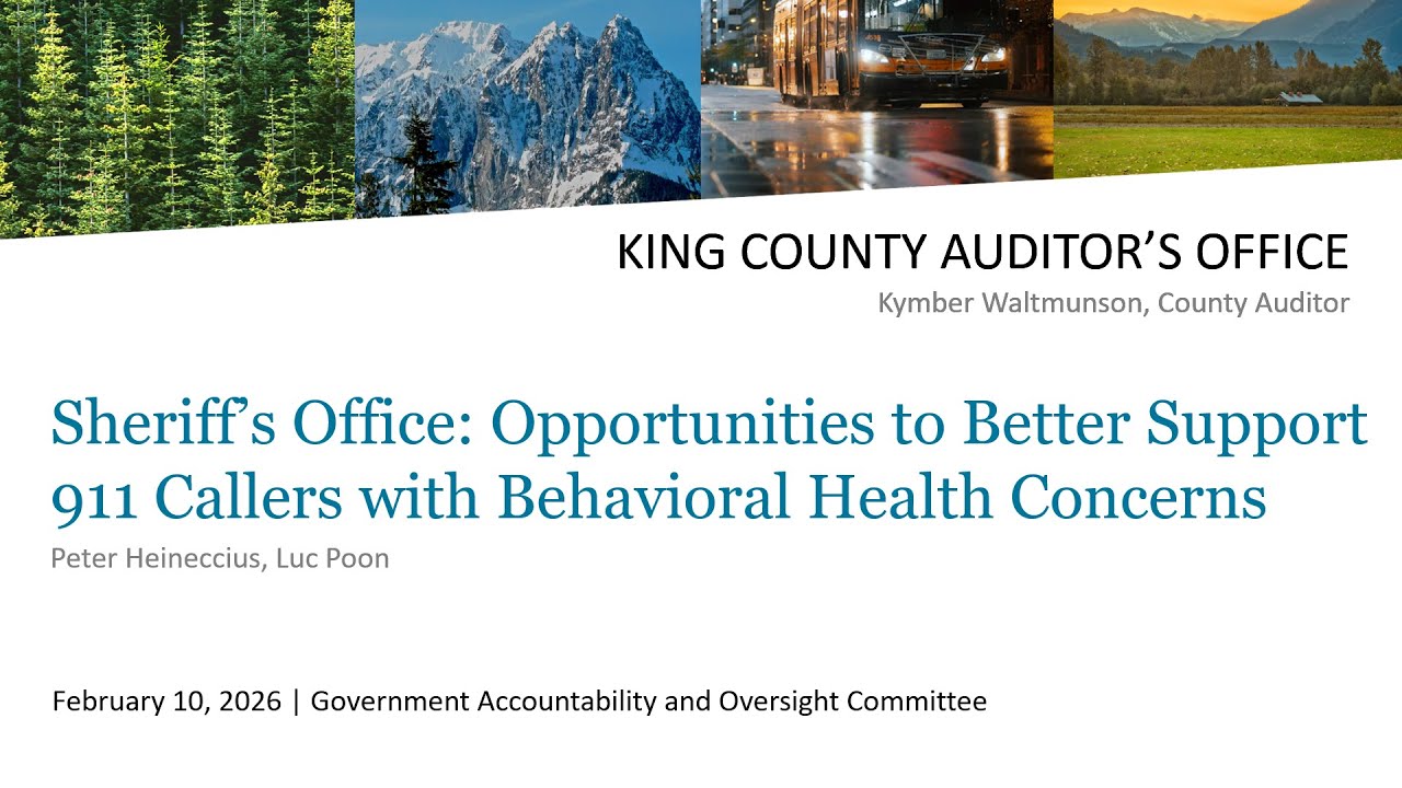 King County Audit | KCSO 911 Communications Center
