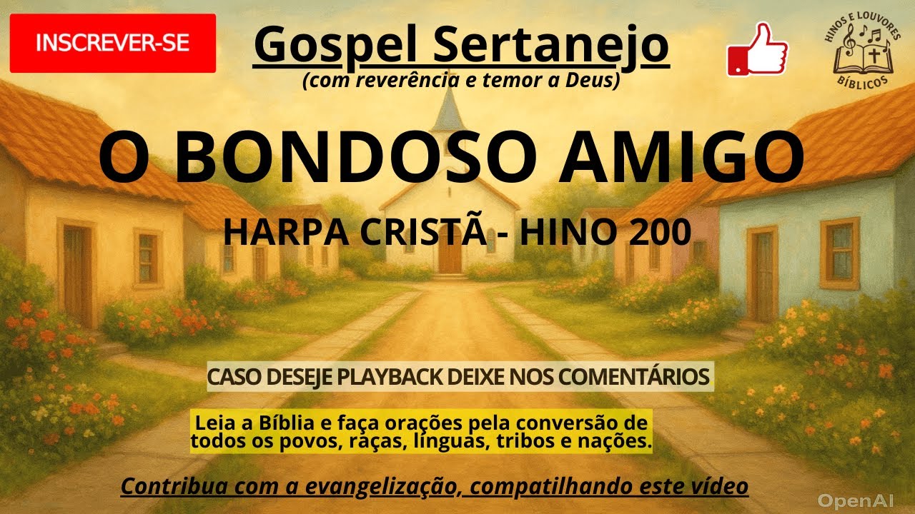 Hino 200 Harpa Cristã - O BONDOSO AMIGO