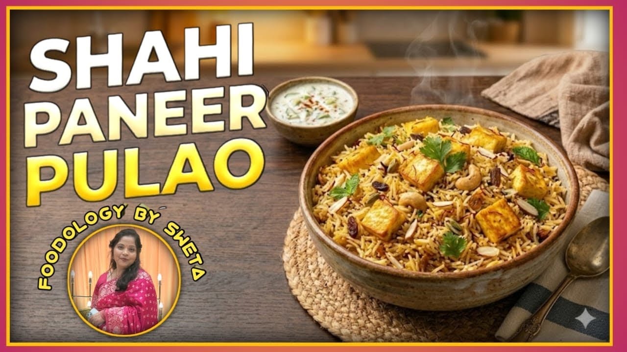Shahi Paneer Pulao Recipe | Restaurant Style Paneer Rice at Home | Easy Veg Pulao