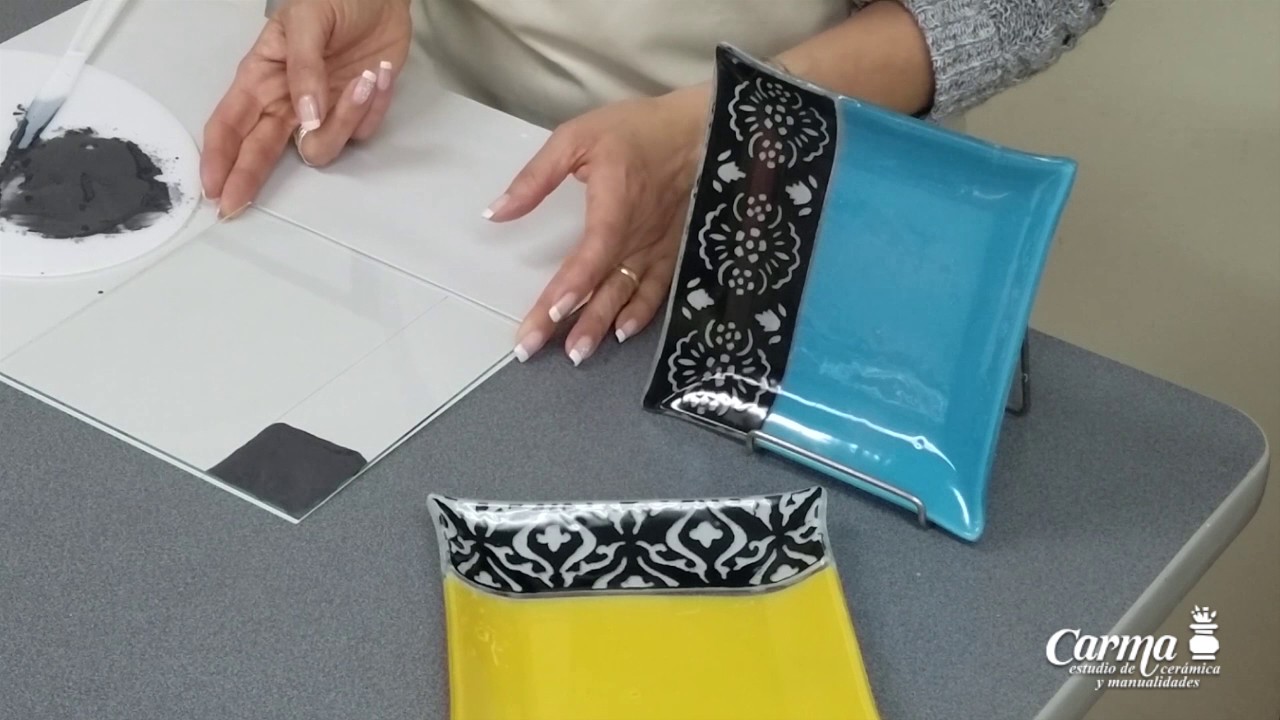 VITROFUSIÓN - DISEÑOS CON ESTÉNCILES - Platos decorativos