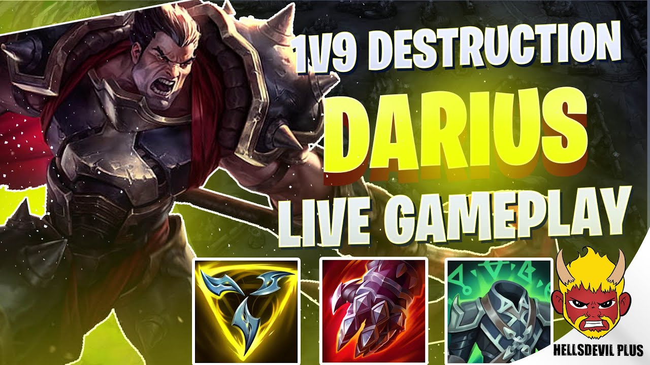 Darius Jungle 1v9 Destruction of Enemy- Wild Rift HellsDevil Plus Gameplay