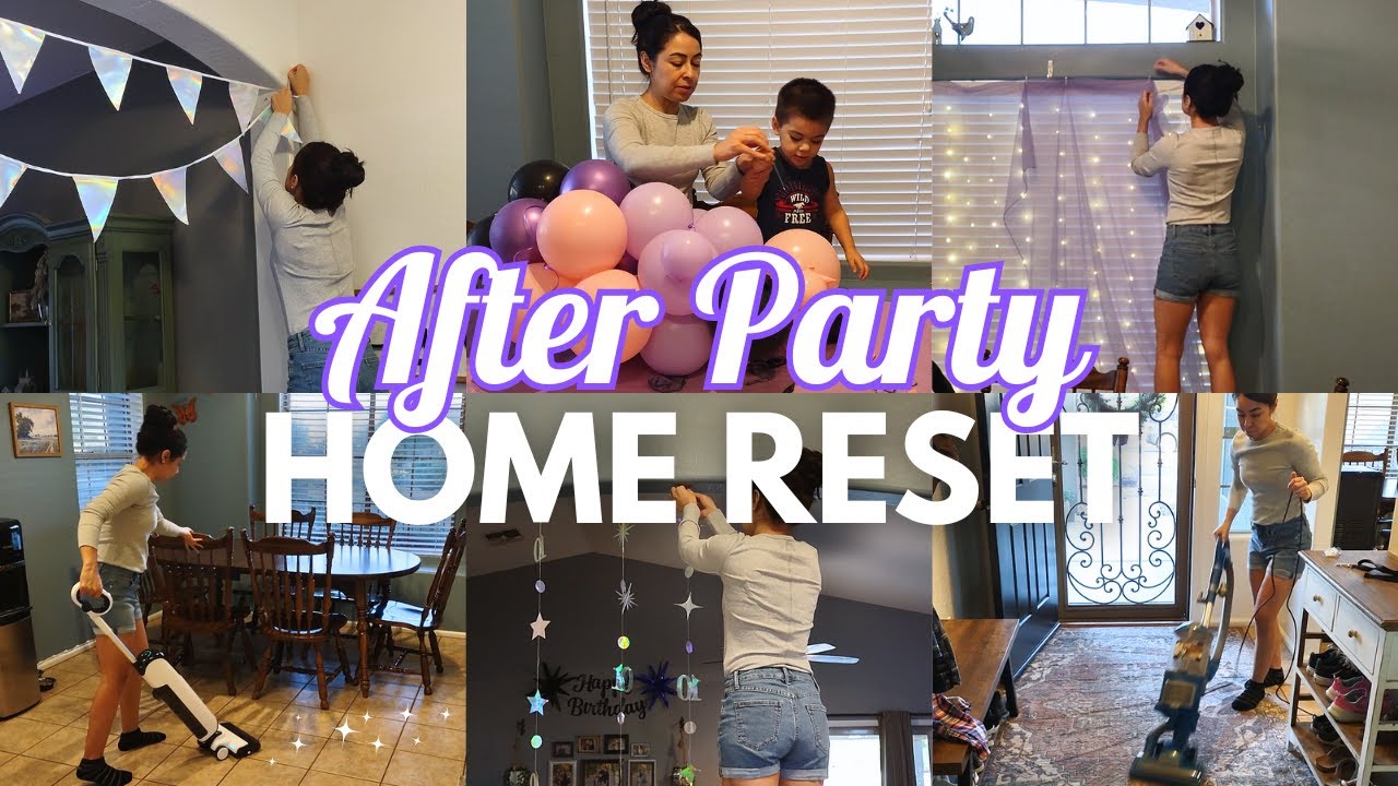 AFTER PARTY CLEAN WITH ME🎉| Messy House Reset + Deep Cleaning Motivation + Bathroom Update
