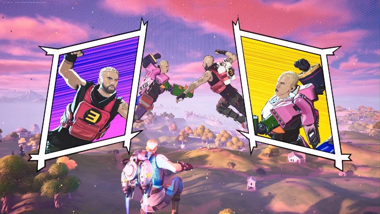 Fortnite Eminem vs Slim Shady Full Mech Fight