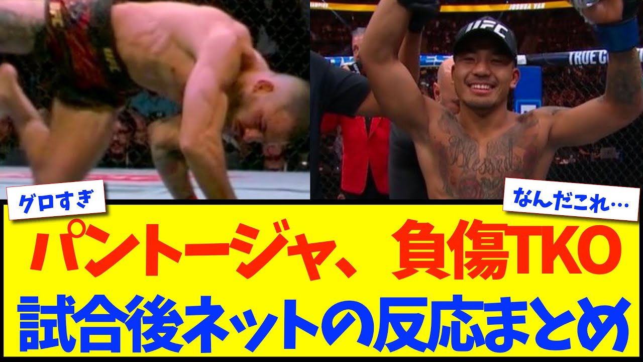 【UFC323】パントージャ、左腕負傷でTKO負け・・・新王者ヴァン！【格闘技反応】【ネットの反応】