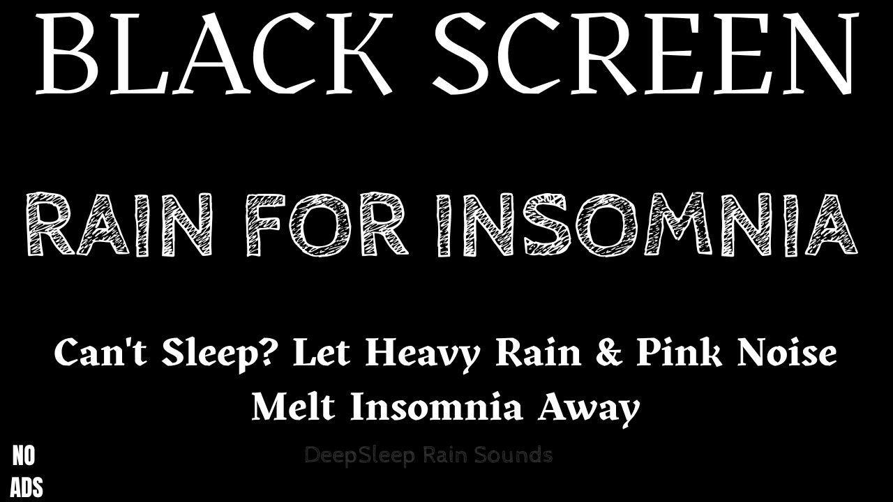 🌧️ Gentle Rain on Dark Screen for Sleeping: 1 Hour of Deep Relaxation, Insomnia Relief & Cozy Vibes