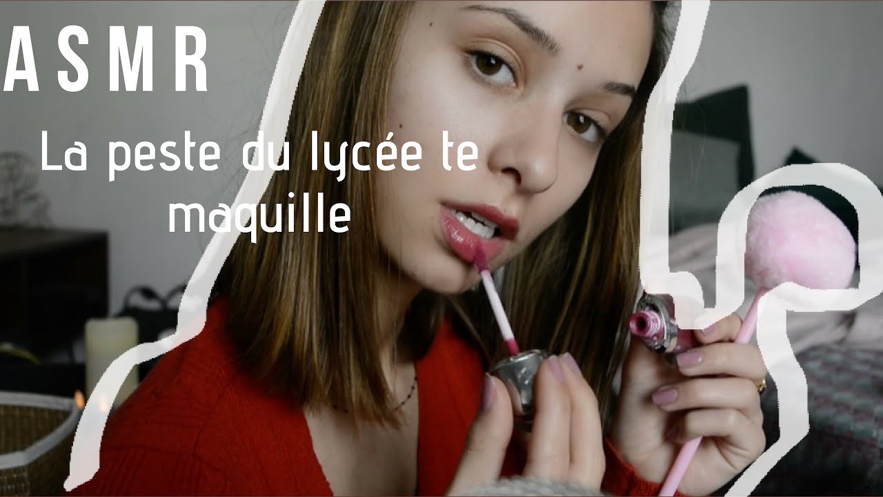 ASMR FRANÇAIS - UNE PESTE TE MAQUILLE (visuels et un peu de soft spoken) ❤️