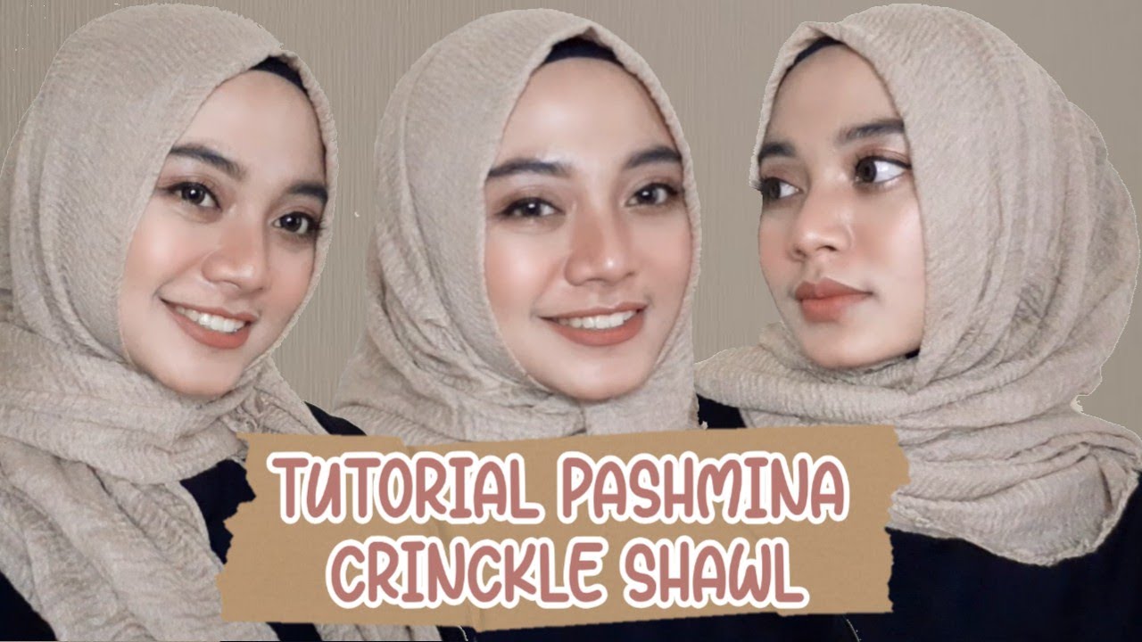 TUTORIAL PASHMINA CRINKLE SHAWL SIMPLE & MUDAH | JIHANA AYU