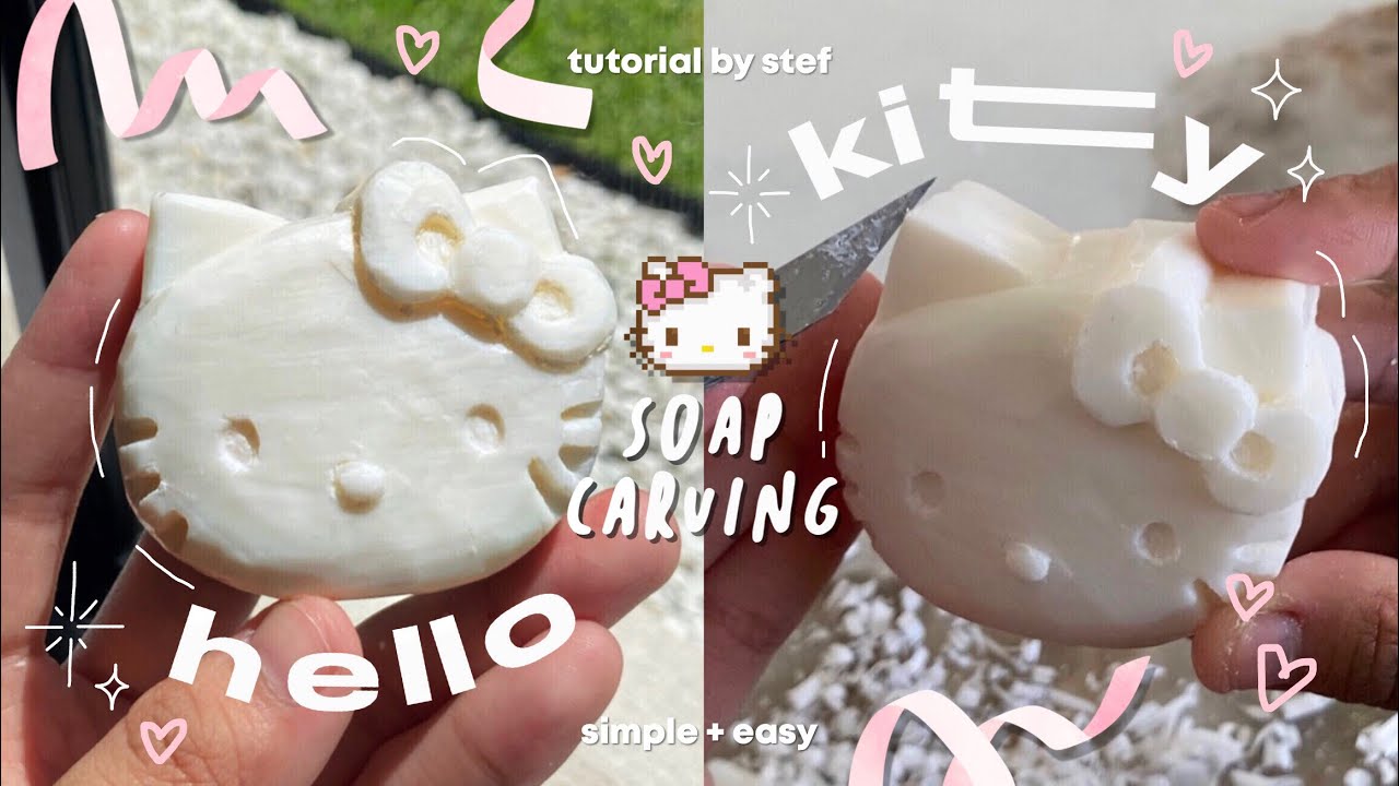 soap carving | hello kitty