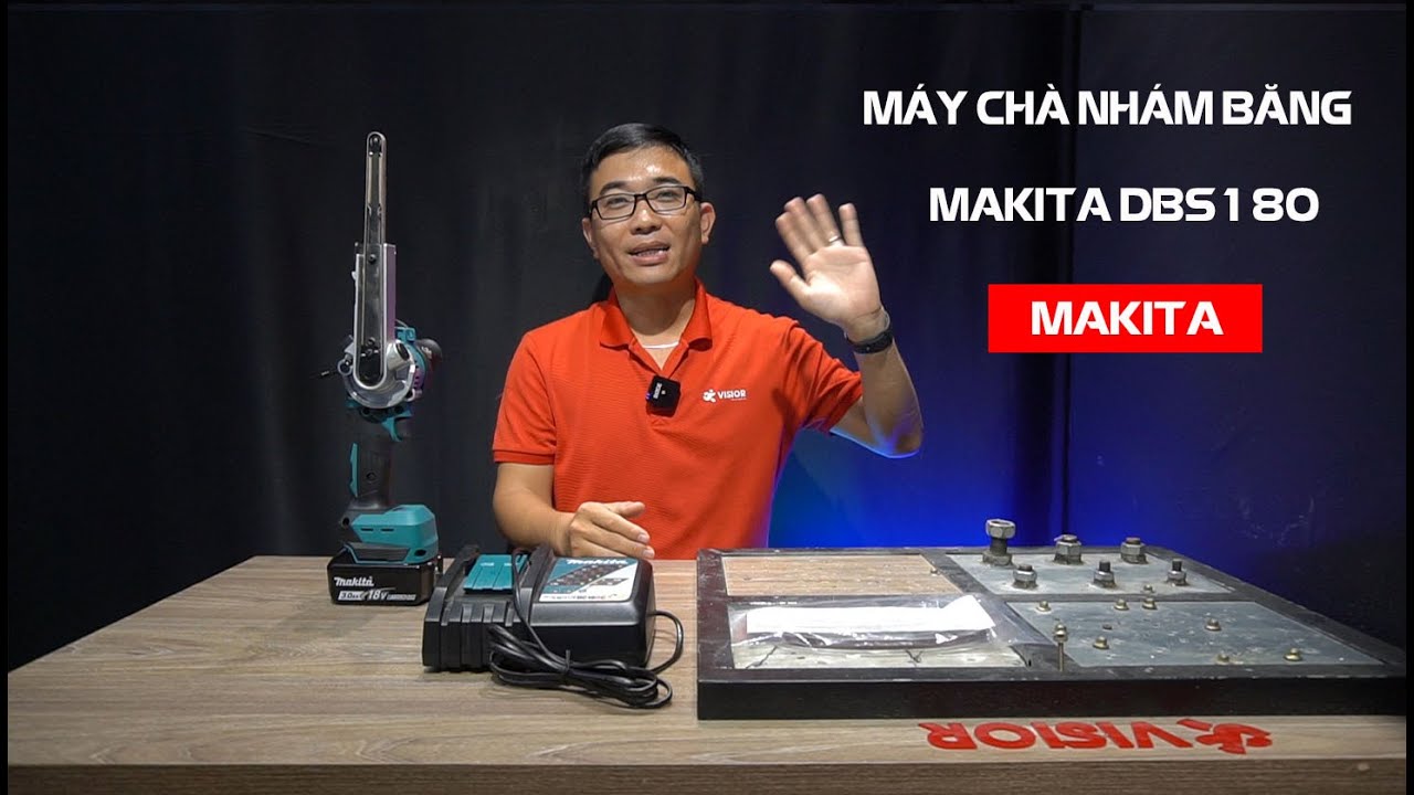 Máy Chà Nhám Băng Dùng Pin Makita DBS180 - Đôi tay người thợ - Visior