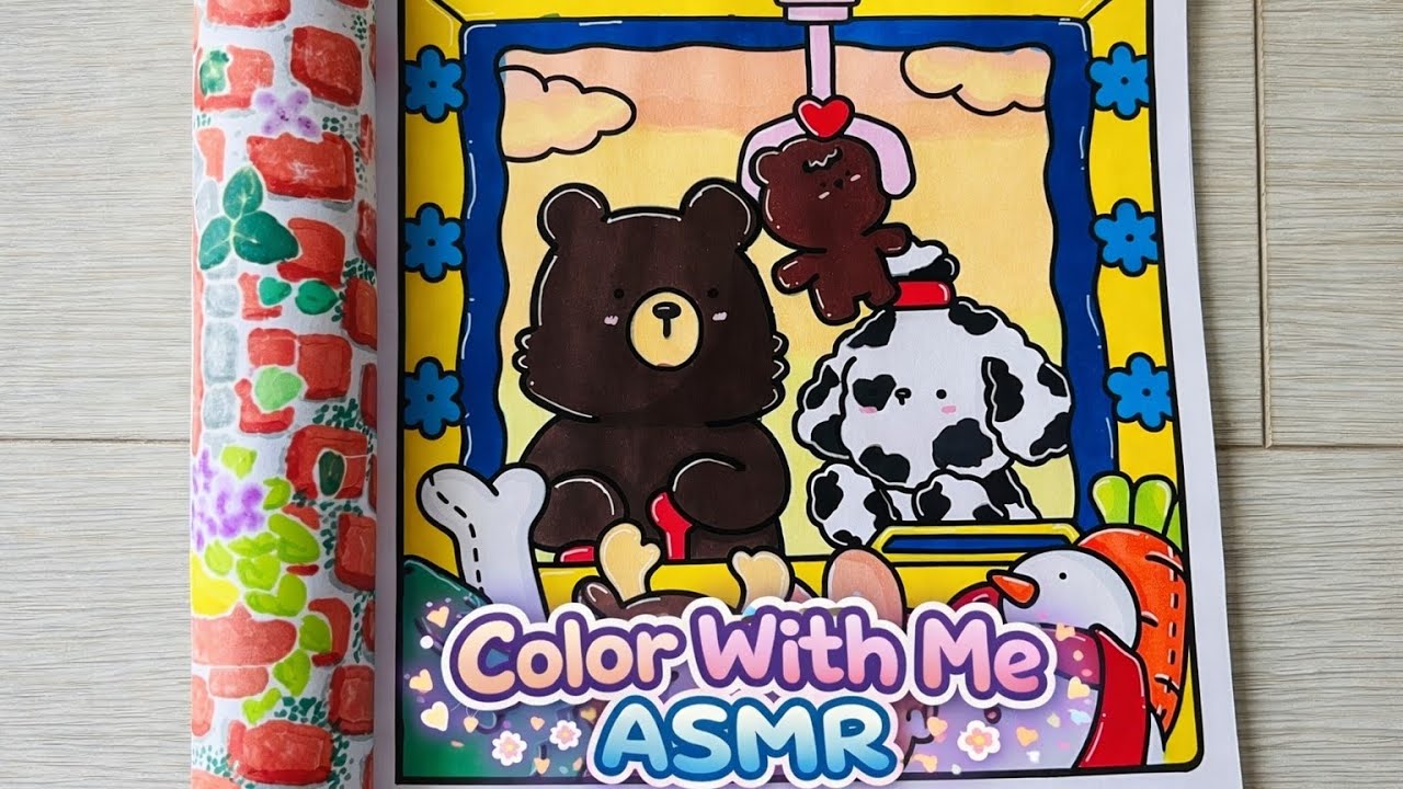 Color With Me ASMR (5-Minutes) ☁️ Comfy Days | Cozy Coloring Page 13 | Short Version
