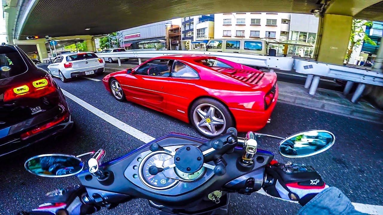 Tokyo Morning Rush Hour Traffic, R246, YAMAHA CYGNUS-X, GoPro 4 Black