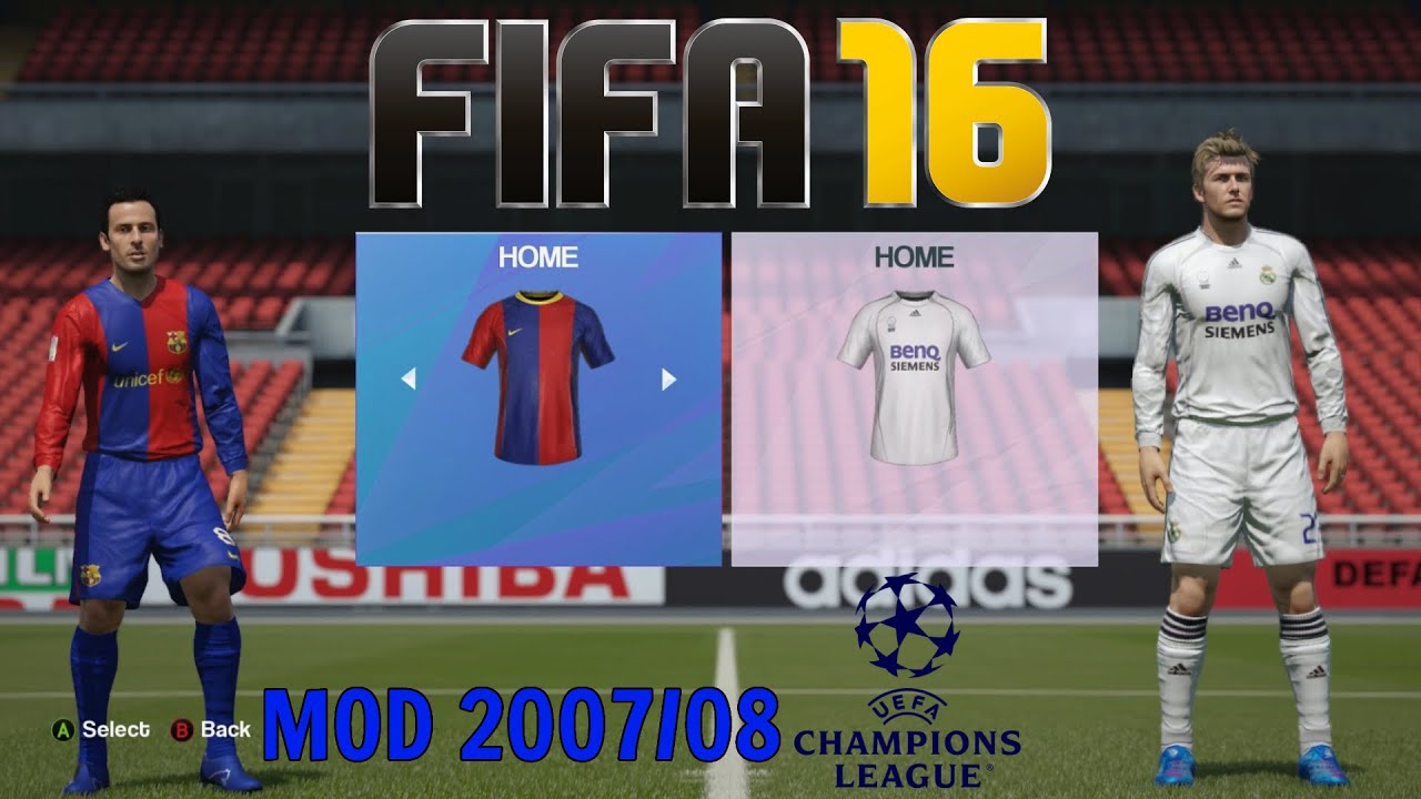 FIFA 16 MOD TEMPORADA 2007/08 PARA TODAS LAS LIGAS Y MODO CARRERA