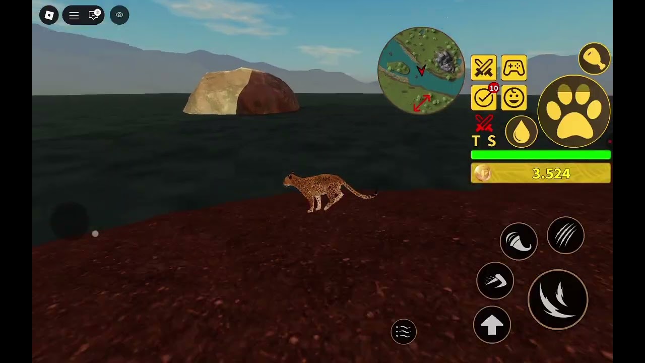 Matando todo mundo com o leopardo no Savannah Life da Roblox