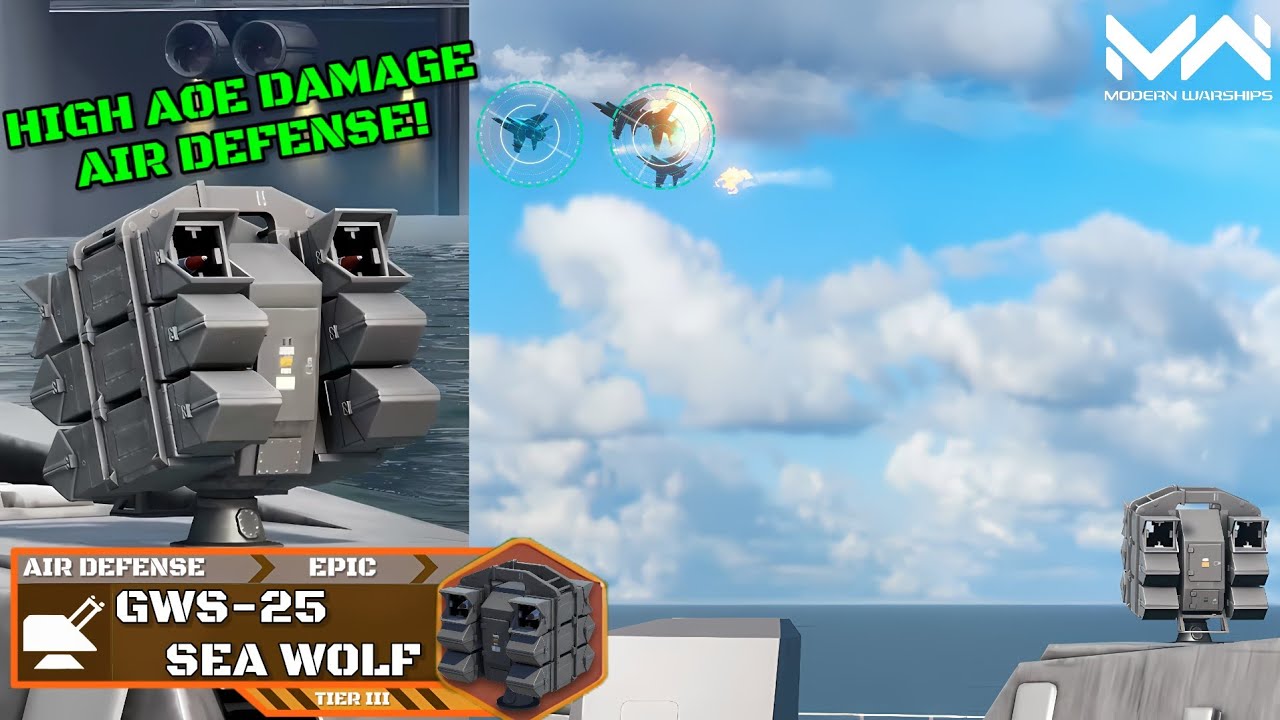 FREE Air Defense With Strong AOE Damage! GWS-25 Sea Wolf Review and Test! | Modern Warships