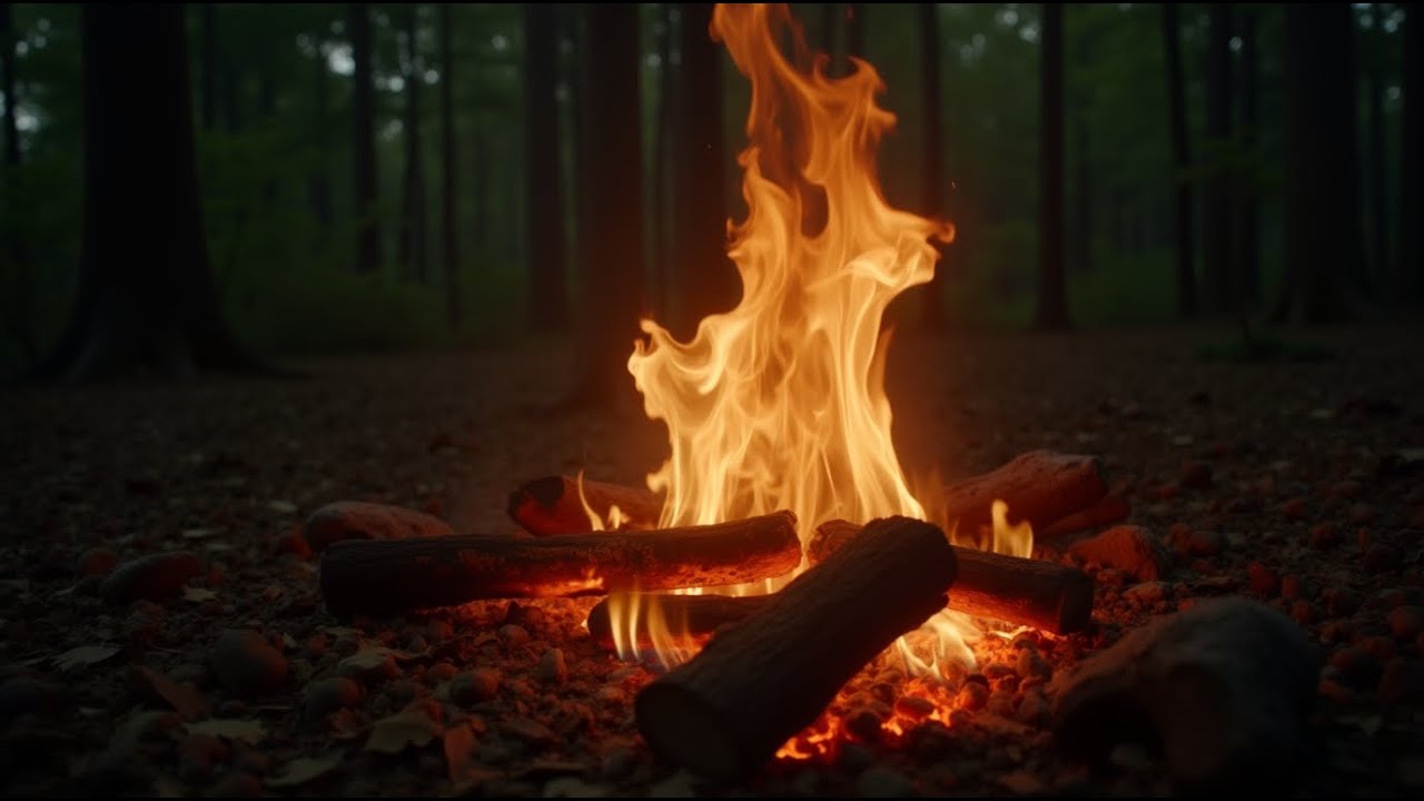 Soothing Forest Fire for Night Meditation