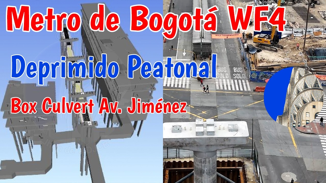 Deprimido peatonal en Estación 12 Metro de Bogotá WF4