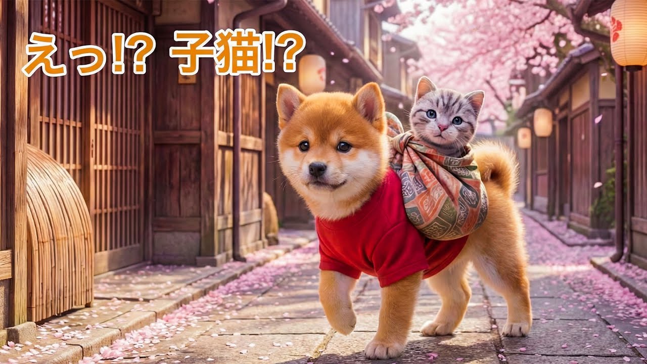 クレーンゲームでぬいぐるみを取って大喜びの子柴犬…えっ!? 子猫!? 🐶🐱
