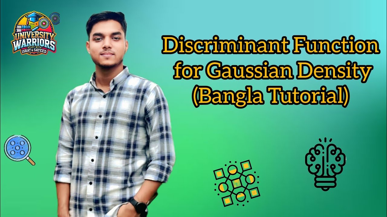 Pattern Recognition:9 Discriminant Function for Gaussian Density (Bangla Tutorial)