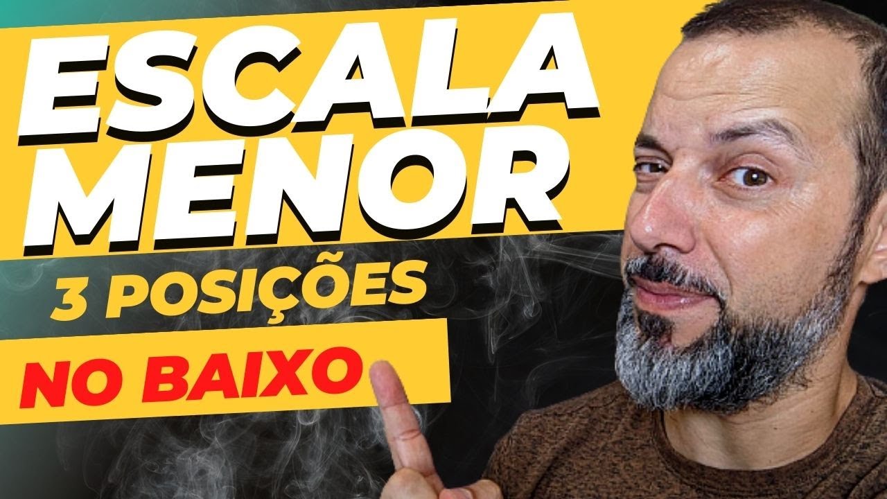 COMO FAZER A ESCALA MENOR no BAIXO - 3 Posições Diferentes
