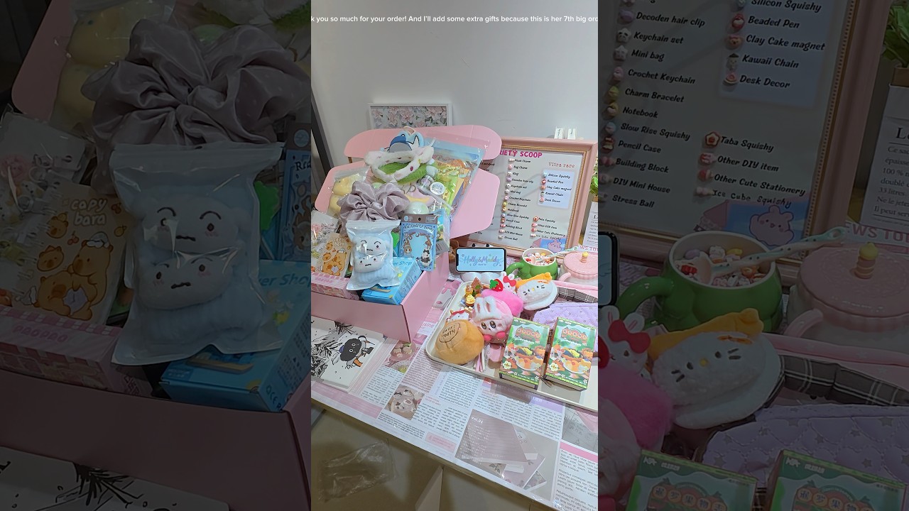 Part two! 🥰 #giftideas #gift #luckyscoop #smallbusiness #packingorders #stationery #kawaii #cute