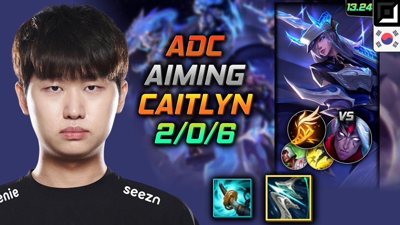 Caitlyn Adc Build Aiming Galeforce Fleet Footwork - LOL KR Master Patch 13.24
