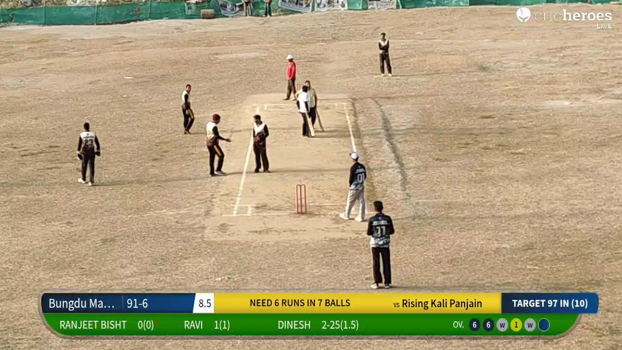 Rising Kali Panjain vs Bungdu Mahadev live cricket match | Ganga Singh,Mohar Singh And Kuldeep Sing