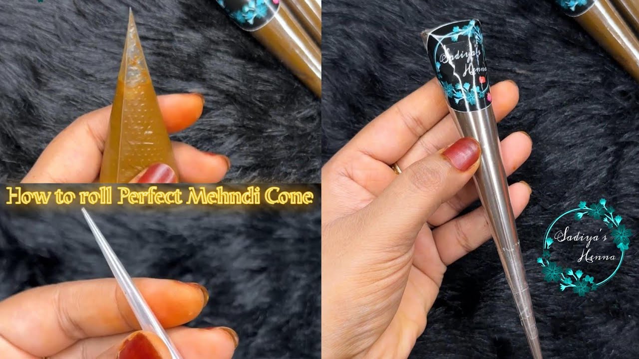 How to Roll Perfect Mehndi Cones | How to Make Mehndi Cones | Mehndi Cones | Sadiya's Henna