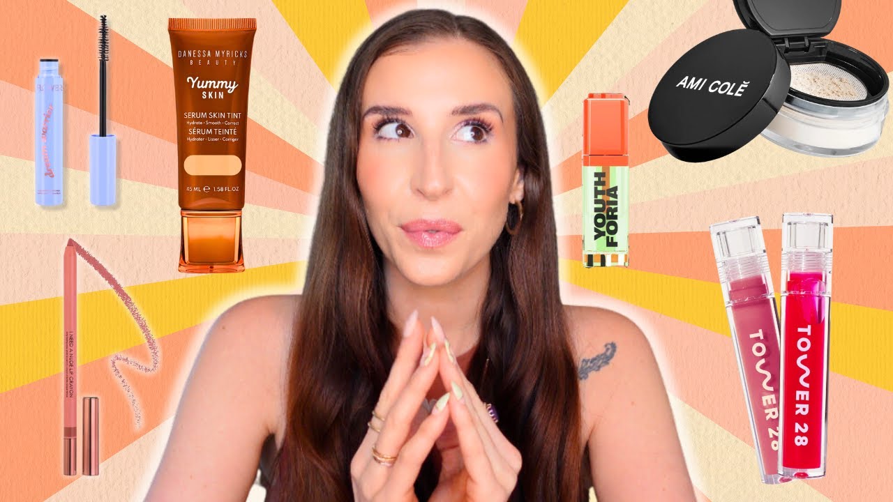 NEW makeup try-on! AMI COLE powder (WOW!) Danessa Myricks skin tint, Natasha Denona, Tower 28 & more