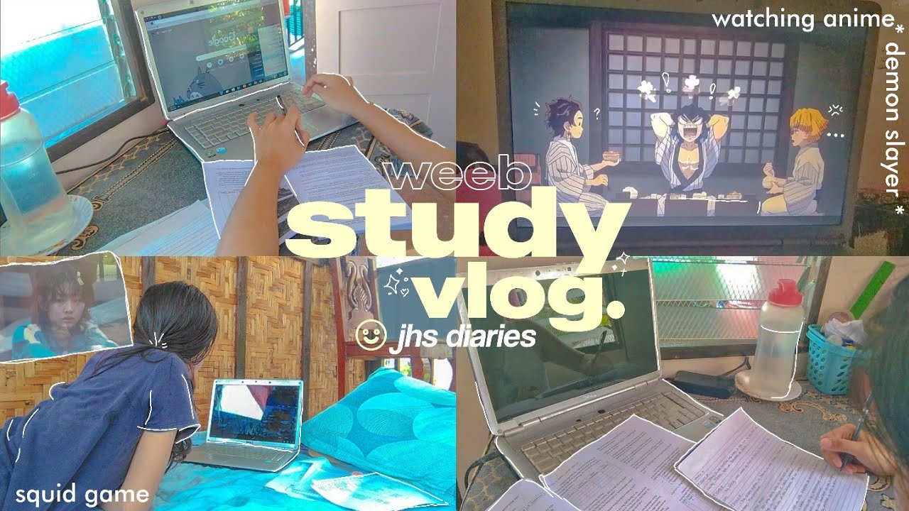 study vlog 🍡 || modular learning, watching anime, kdrama, +mini vlog (philippines)