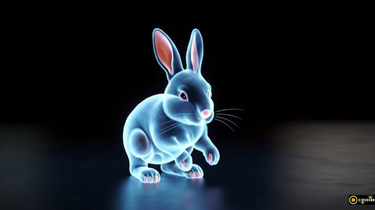 Peaceful Animal Hologram Visuals with Gentle Relaxing Music