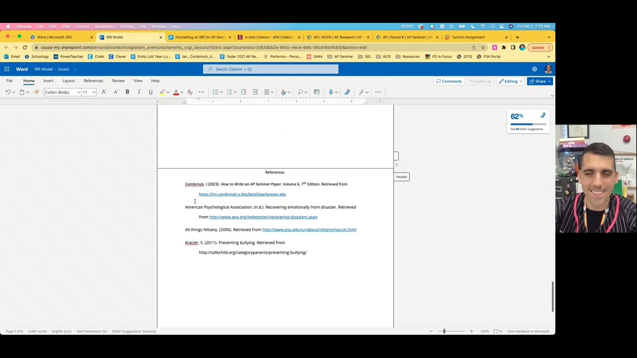 Formatting Your Final IRR