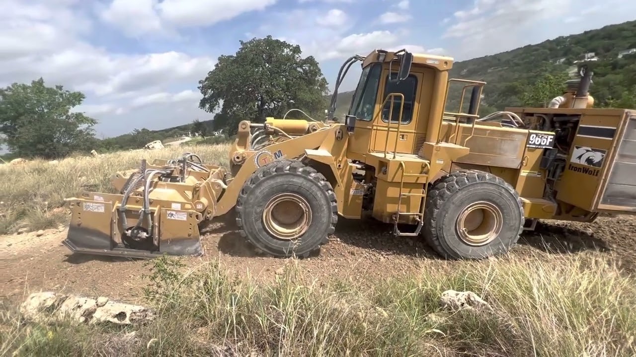 Texas Rock Milling cutting in the driveway for this future Hill Country Home