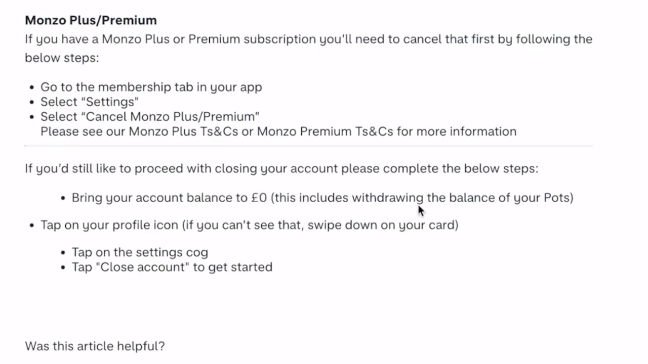 How To Cancel Monzo Account 2024 #howto #tutorial2024 #2024 #monzo