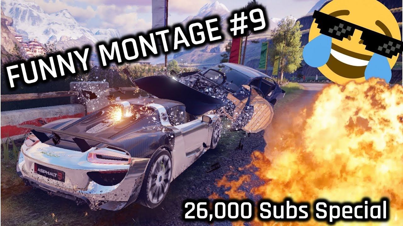 FUNNY ASPHALT 8 & ASPHALT 9 MONTAGE #9 (Funny Moments and Stunts) (26,000 Subscribers Special)