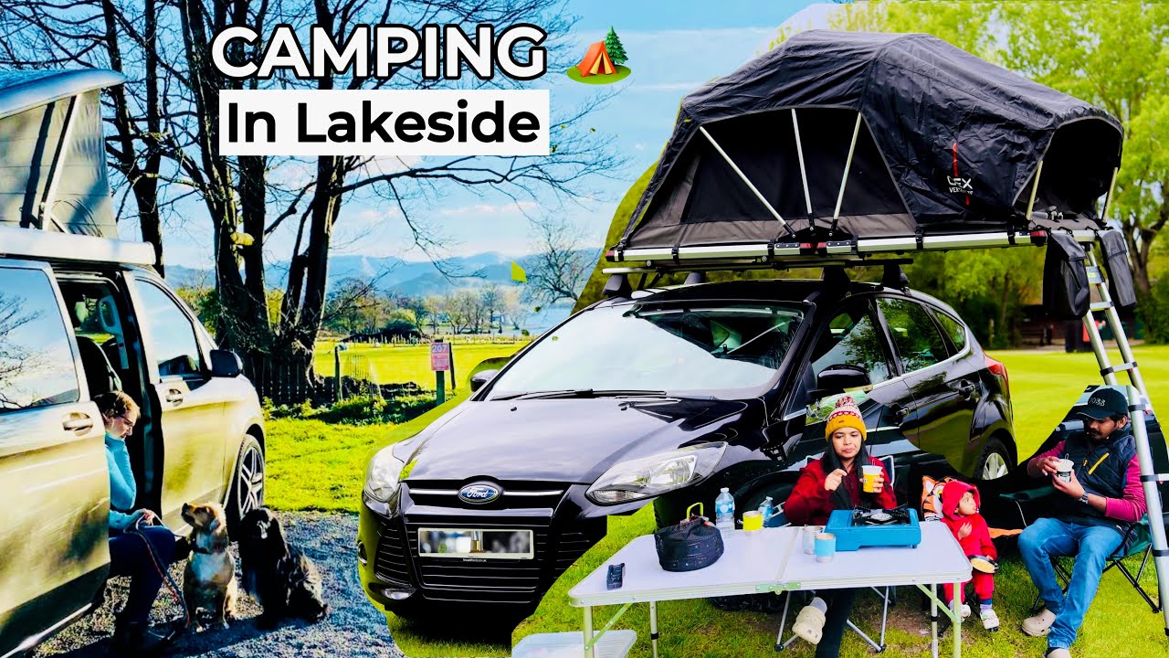 Camping in Lake Side on Heavy Rain | RoofTent Camping മഴ കൊണ്ട്പോയി | Relax Camping in Lakeside UK