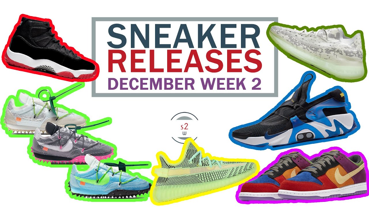 December 2019 Sneaker Releases Week 2 || Jordan 11 Bred and Yeezy Boost 380 Alien/350 V2 YEEZREEL