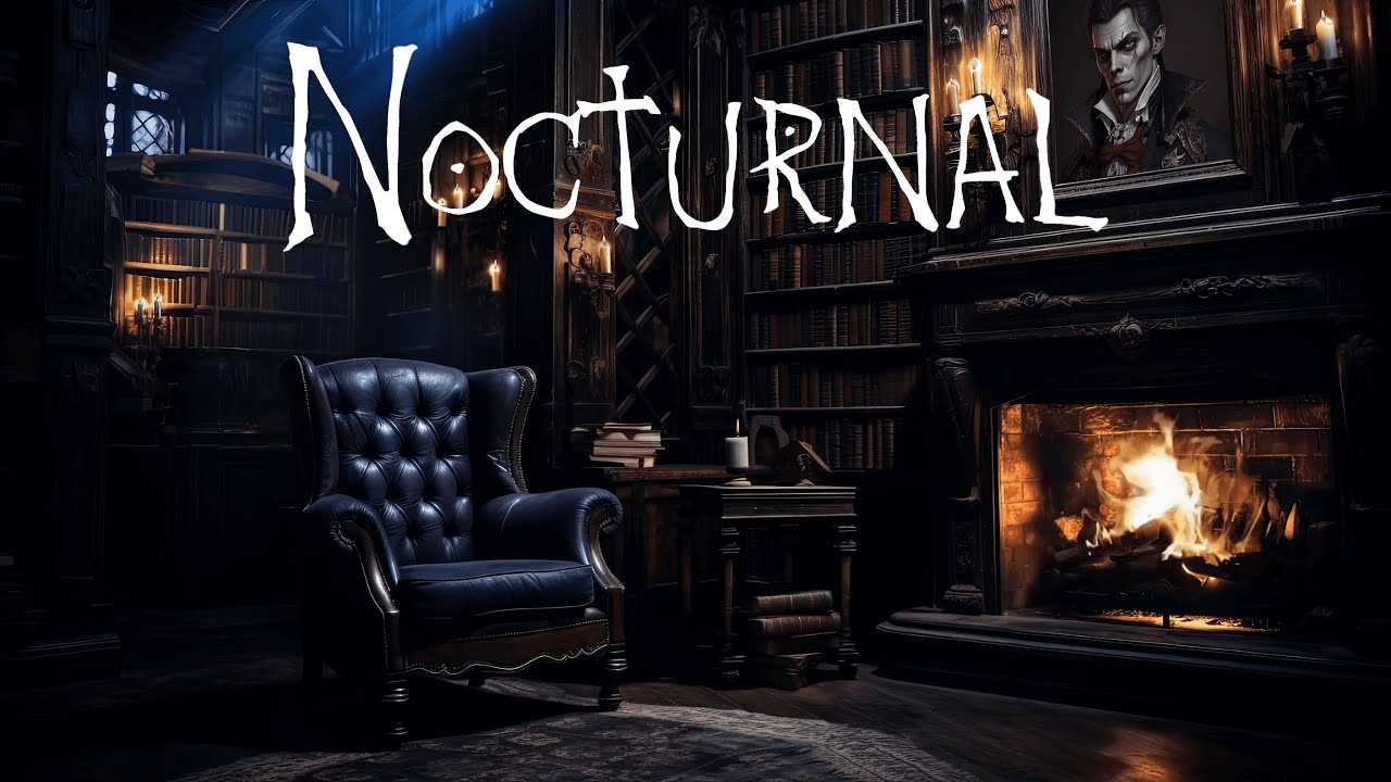 Vampire Ambience ASMR Experience Crackling Fireplace Rain Thunder Sounds Night Rain Vampire Castle