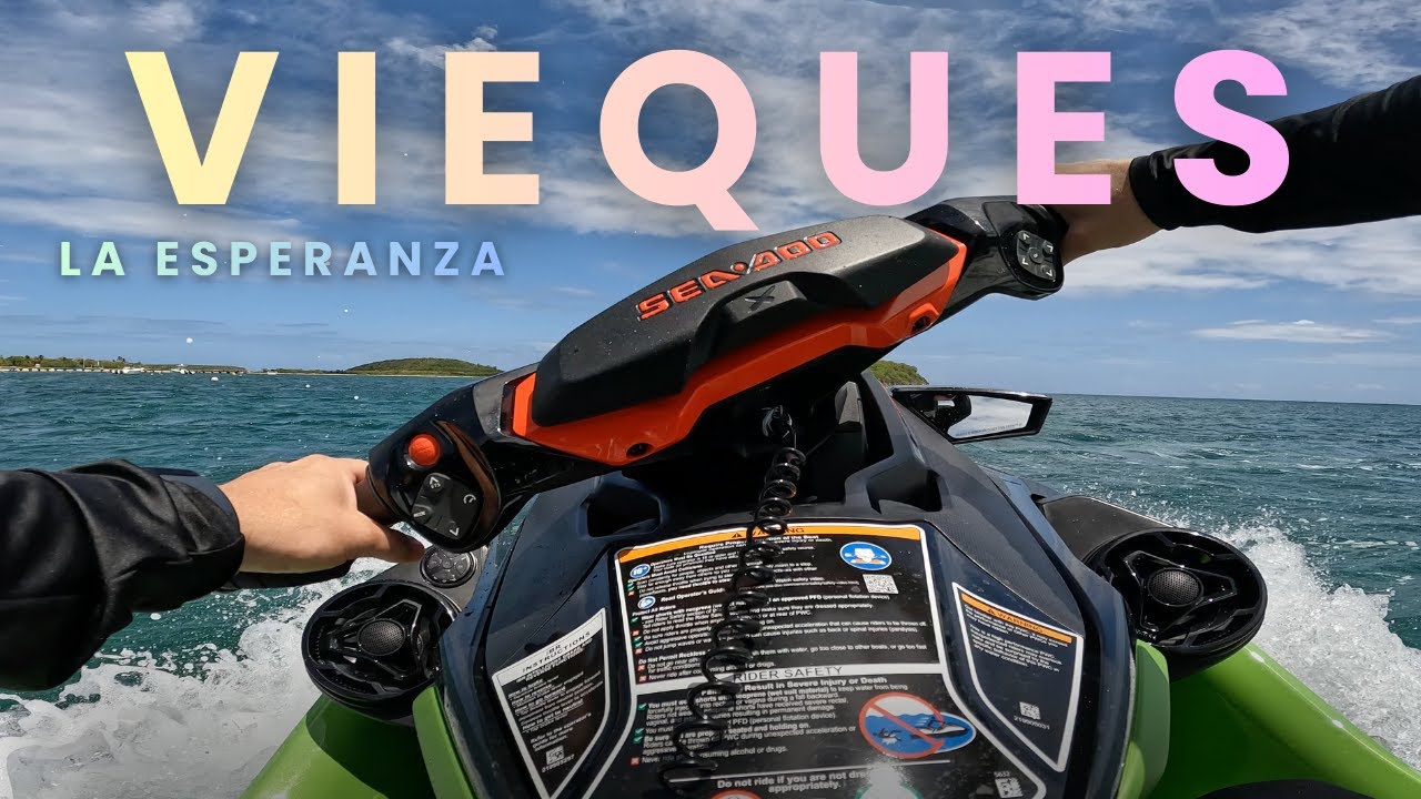 POV Jet Ski Ride in La Esperanza, Vieques 🇵🇷 | Sea-Doo RXT | Yandel & Bad Bunny