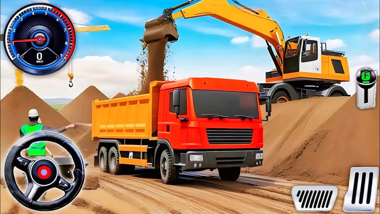 🔥New Large City Road Construction Gameplay 🚧 - JCB Road Construction Simulator 3D - Android Gameplay